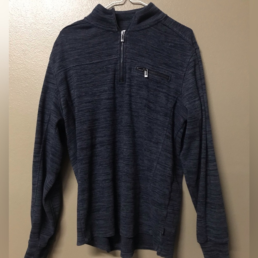 Large Blue Calvin Klein Half Zip Mens Sweater Navy Size Large